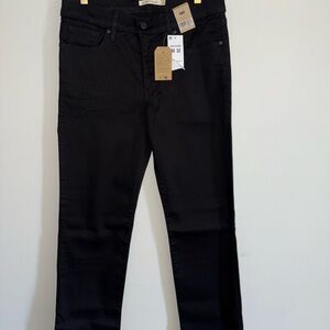 Levi’s 314 Shaping Straight Mid Ride Smoothing Tummy Panel Black Size 10 30x32